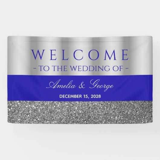 Welkomstbanner voor bruiloft spandoek (Horizontaal)