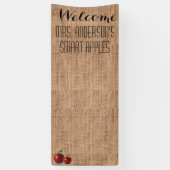 Welkomstbanner voor klaslokaal spandoek (Verticaal)