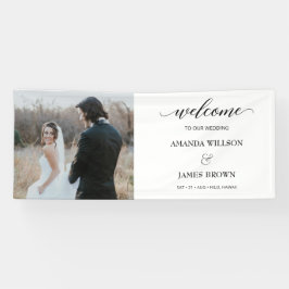 Welkomstbanner voor Photo Weddenschap Calligraphy  Spandoek
