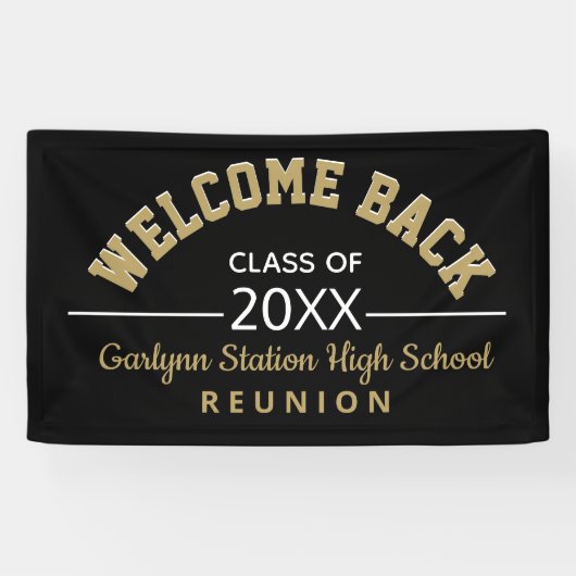 Welkomstbanner voor Reunion back Class Spandoek (Horizontaal)
