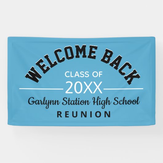 Welkomstbanner voor Reunion back Class Spandoek (Horizontaal)