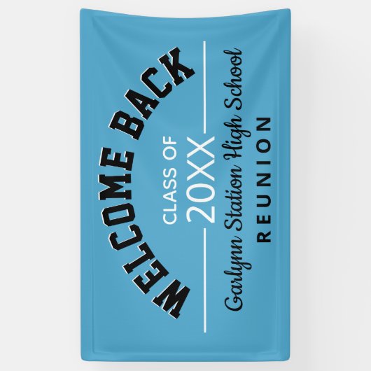 Welkomstbanner voor Reunion back Class Spandoek (Verticaal)
