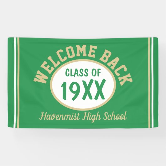 Welkomstbanner voor Reunion back Class Spandoek (Horizontaal)