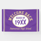 Welkomstbanner voor Reunion back Class Spandoek (Horizontaal)