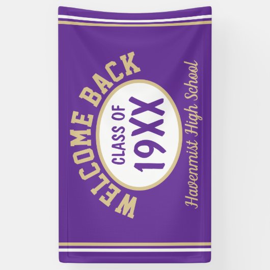 Welkomstbanner voor Reunion back Class Spandoek (Verticaal)