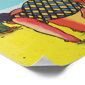 Welkomstbeach-Cartoon voegt tekst toe Poster (Hoek)