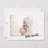 Welkomstbericht Baby Rustic Woodland (Voorkant)
