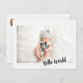 Welkomstbericht Baby Rustic Woodland (Voorkant / Achterkant)