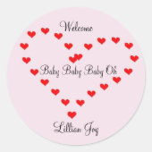 Welkomstbericht baby Sticker (Voorkant)