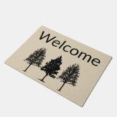 Welkomstbericht bomen deurmat (Schuin)