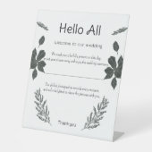 Welkomstbericht Reclamebord Met Voetstuk (Voorkant)