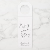 Welkomstbericht voor minimaal script flessenhanger (Voorkant)