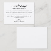 Welkomstbezoekers van het Rustic Weddenschap Gift  Plaatskaartje (Voorkant / Achterkant)