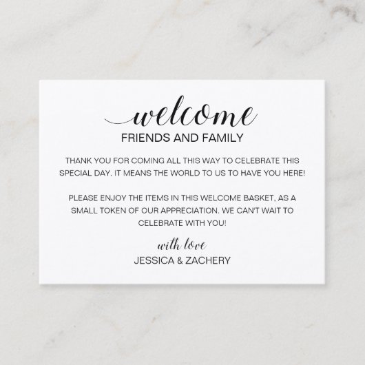 Welkomstbezoekers van het Rustic Weddenschap Gift  Plaatskaartje (Voorkant)