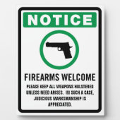 Welkomstblad vuurwapens fotoplaat (Voorkant)