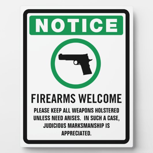 Welkomstblad vuurwapens fotoplaat (Voorkant)