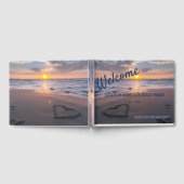Welkomstboek zeestrand - Sunset Blue Fonts - gastb Gastenboek (Volledig)