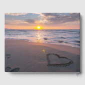 Welkomstboek zeestrand - Sunset Blue Fonts - gastb Gastenboek (Achterkant)