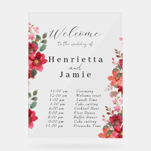 welkomstbord acryl bord (Voorkant)