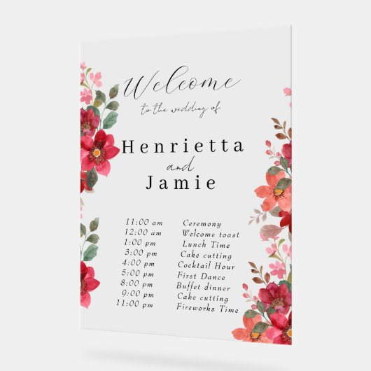 welkomstbord acryl bord (Hoek)