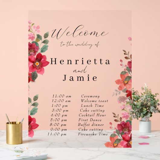 welkomstbord acryl bord (Huwelijk)