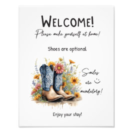 Welkomstbord Airbnb-gasten Foto Afdruk