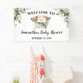 Welkomstbord Baby shower Bosdieren Banner (Insitu)