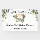 Welkomstbord Baby shower Bosdieren Banner (Horizontaal)