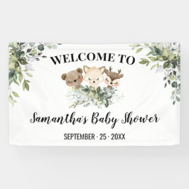 Welkomstbord Baby shower Bosdieren Banner