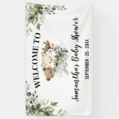 Welkomstbord Baby shower Bosdieren Banner (Verticaal)