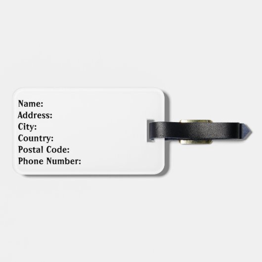 Welkomstbord Bagagelabel (Achterkant horizontaal)