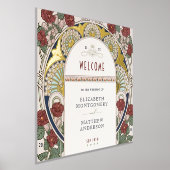 Welkomstbord Bougainvillea Bourgondië Gouden bruil Folie Afdrukken (Laagn)