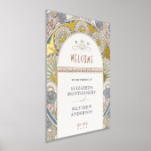 Welkomstbord Bougainvillea Gold Wedding Folie Afdrukken (Laagn)