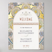 Welkomstbord Bougainvillea Gold Wedding Folie Afdrukken (Voorkant)