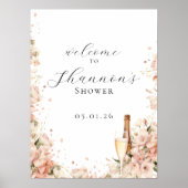 welkomstbord | Brunch & Bubbly Vrijgezellenfeest Poster (Voorkant)