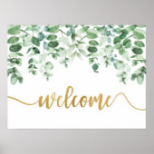 Welkomstbord Eucalyptus Greenery Poster (Voorkant)