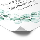 Welkomstbord Eucalyptus Greenery Wreath Poster (Hoek)