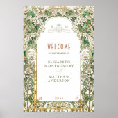Welkomstbord Floral Arch Art Nouveau Poster (Voorkant)