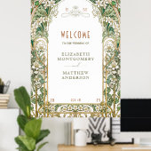 Welkomstbord Floral Arch Art Nouveau Poster (Thuiskantoor)
