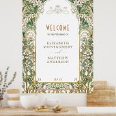 Welkomstbord Floral Arch Art Nouveau Poster (Keuken)