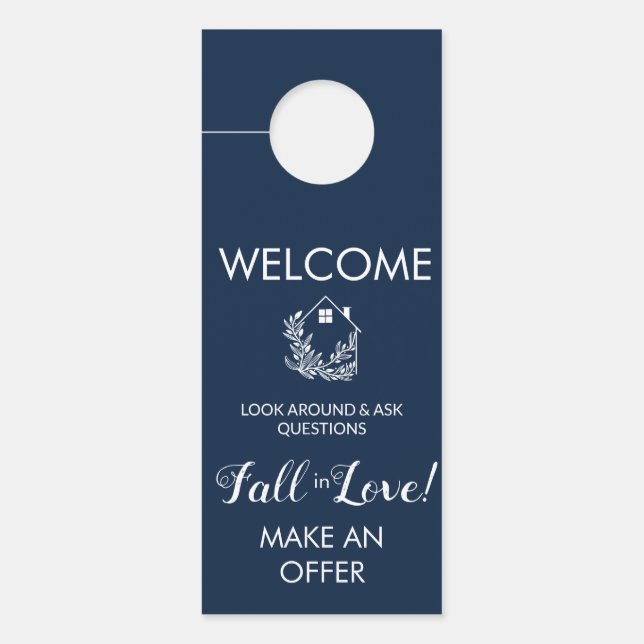 welkomstbord in onroerend goed, deurhanger (Voorkant)