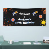 Welkomstbord Jongens Dart Pistool Verjaardagsfeest Spandoek (Beurs)