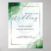 Welkomstbord Kelly Green Alcohol Ink Poster (Voorkant)