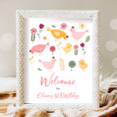 Welkomstbord Little Chick Boerderij Barnyard Verja Poster