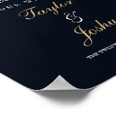 Welkomstbord marinegoudbloem poster (Hoek)