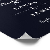 Welkomstbord marineslag botanische bloem poster (Hoek)