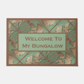 Welkomstbord met Gingko Leaves Deurmat (Voorkant)