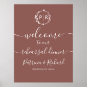 Welkomstbord Oefendiner Huwelijk Poster (Voorkant)