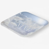 Welkomstbord op Cloud Nine 9 Pampas Vrijgezellenfe Papieren Bordje (Gebogen)