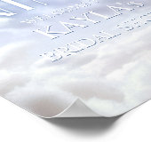 Welkomstbord op Cloud Nine 9 Pampas Vrijgezellenfe Poster (Hoek)